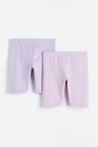 H & M - 2-pack Cycling Shorts - Purple