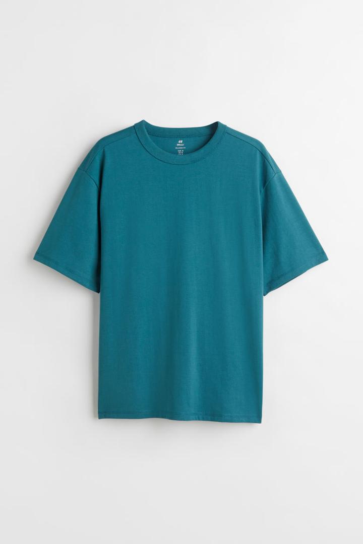 H & M - Coolmax Relaxed Fit T-shirt - Turquoise