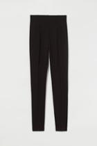 H & M - Crease-leg Leggings - Black