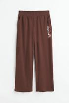 H & M - H & M+ Wide-cut Printed Sweatpants - Brown