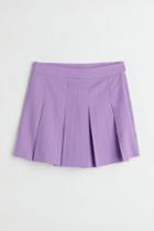 H & M - Short Twill Skirt - Purple