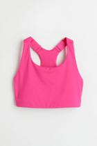 H & M - High Support Sports Bikini Top - Pink