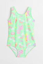 H & M - Patterned Swimsuit - Green