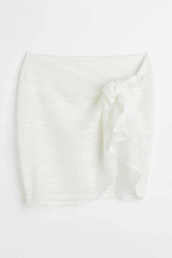 H & M - Crochet-look Sarong - White