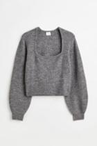 H & M - H & M+ Rib-knit Sweater - Gray