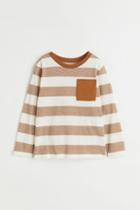 H & M - Pocket-detail Jersey Shirt - Yellow