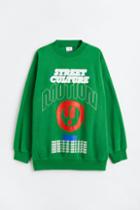 H & M - Thermolite Oversized Fit Sweatshirt - Green