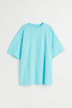 H & M - Oversized T-shirt - Turquoise