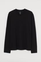 H & M - Regular Fit Jersey Shirt - Black