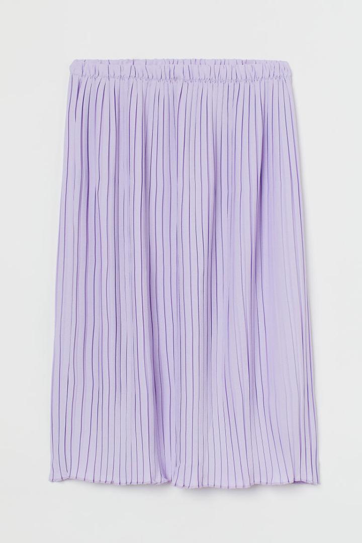 H & M - Pleated Skirt - Purple
