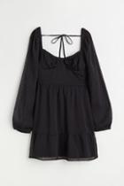 H & M - Plumeti Dress - Black