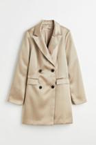 H & M - Double-breasted Jacket Dress - Beige