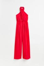 H & M - Halterneck Jumpsuit - Red