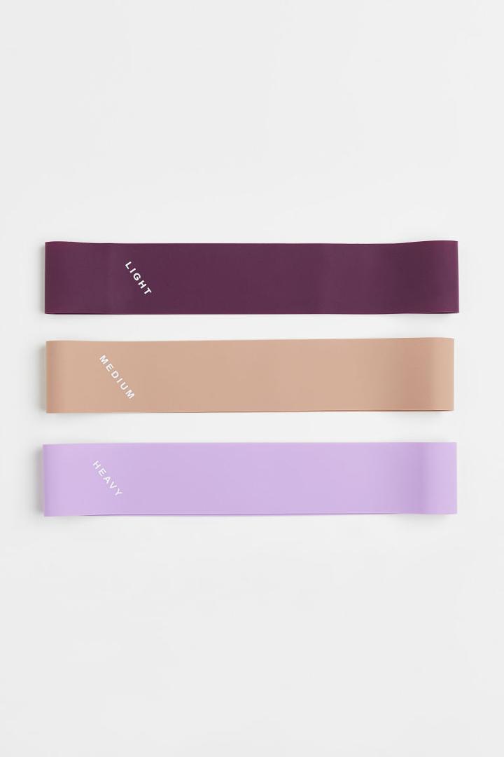 H & M - 3-pack Resistance Bands - Purple