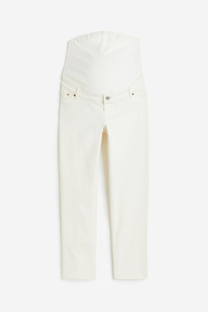 H & M - Mama Straight Ankle Jeans - White