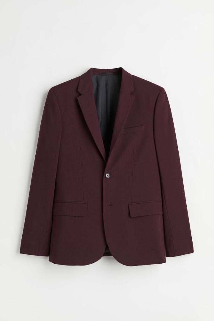 H & M - Skinny Fit Blazer - Red