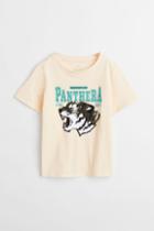 H & M - Sequinned T-shirt - Orange