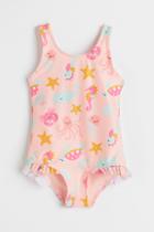 H & M - Printed Swimsuit - Pink