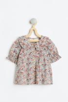 H & M - Cotton Seersucker Blouse - Beige