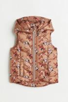 H & M - Hooded Puffer Vest - Orange