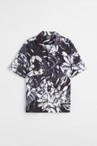 H & M - Patterned Resort Shirt - Black
