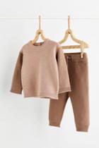 H & M - 2-piece Fine-knit Cotton Set - Orange