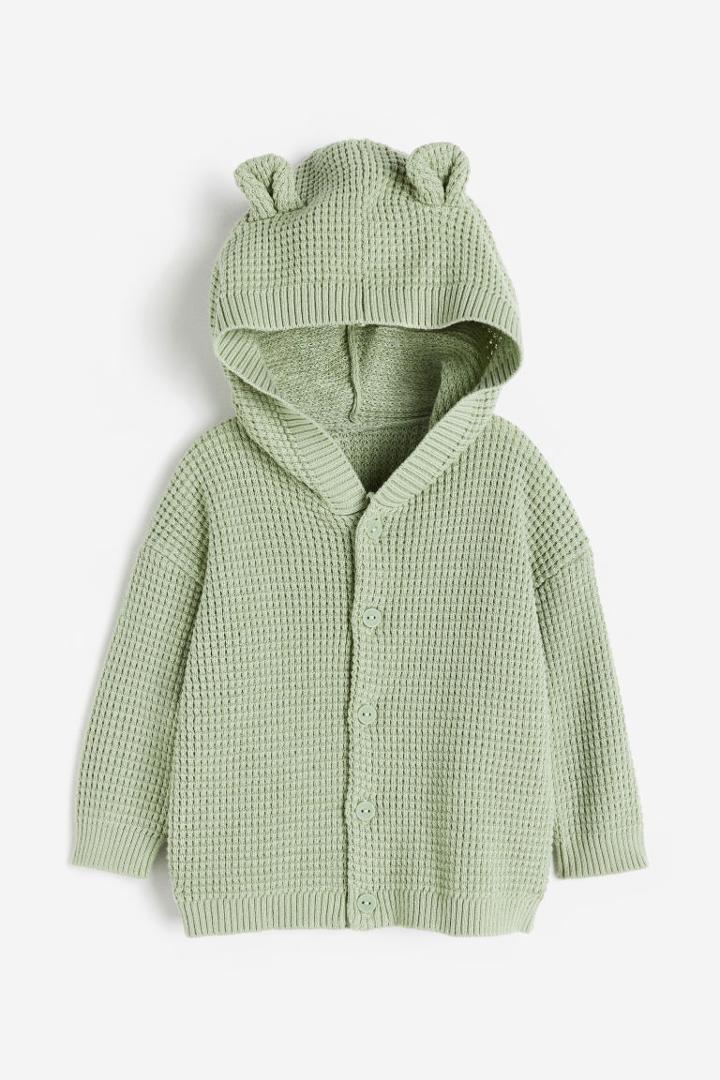H & M - Hooded Cardigan - Green