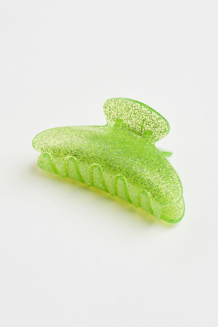 H & M - Glittery Hair Claw - Green