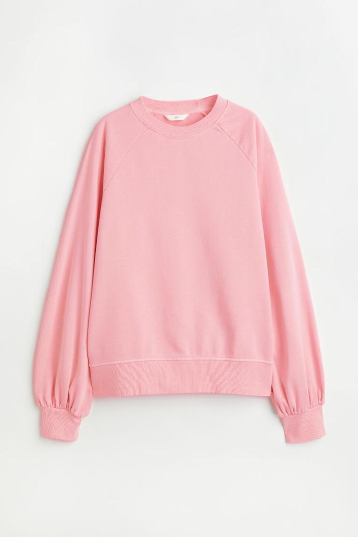 H & M - Raglan-sleeved Top - Pink