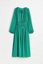 H & M - Gathered Dress - Green