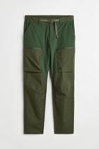 H & M - Regular Fit Water-repellent Shell Pants - Green
