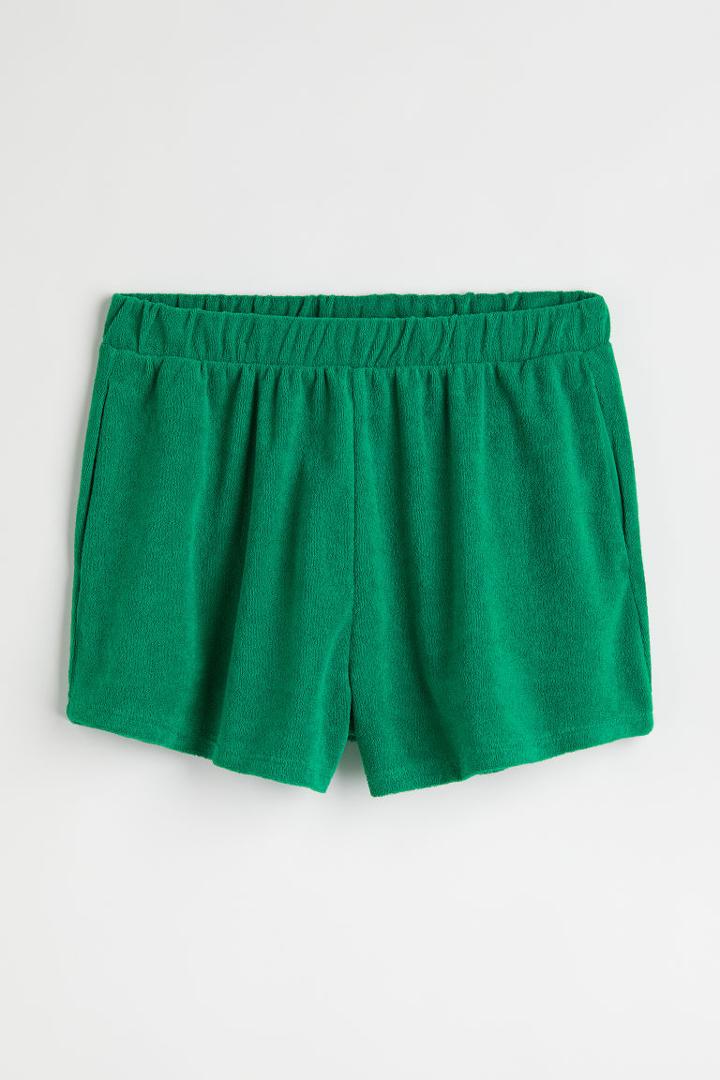 H & M - Terry Shorts - Green