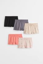 H & M - 5-pack Cotton Shorts - Red