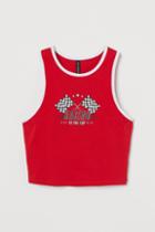 H & M - Crop Tank Top - Red