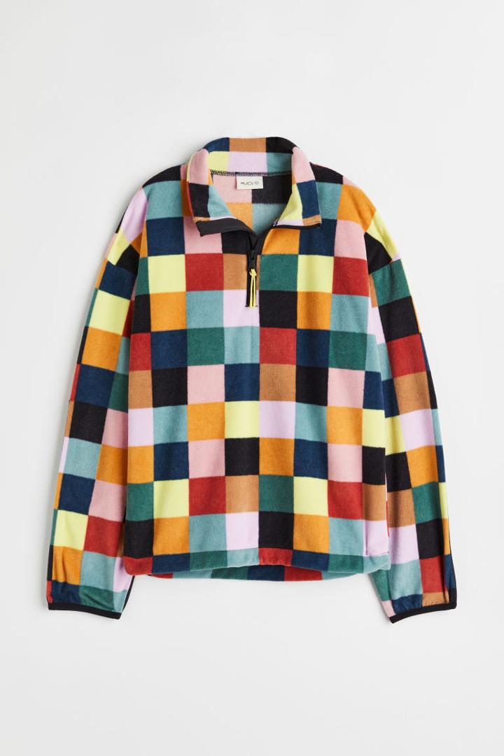 H & M - Fast-drying Fleece Sports Top - Yellow