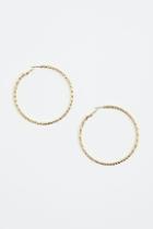H & M - Textured Hoop Earrings - Gold