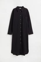 H & M - Oversized Shirt Dress - Black