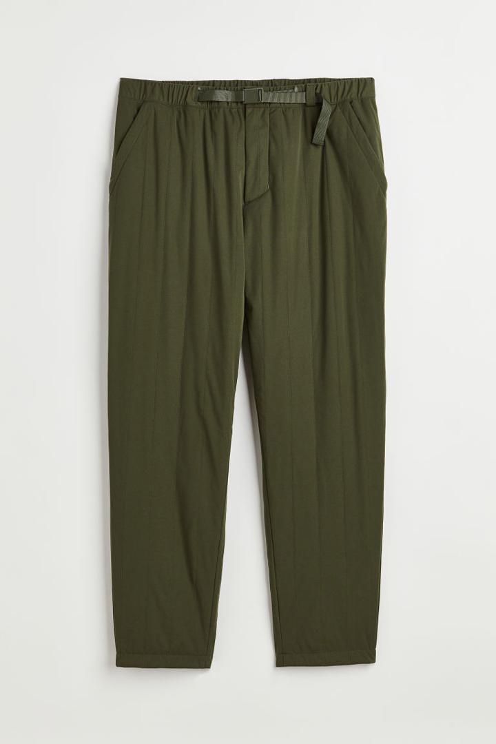 H & M - Regular Fit Padded Outdoor Trousers - Green