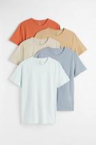 H & M - 5-pack Slim Fit T-shirts - Gray