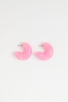 H & M - Hoop Earrings - Pink