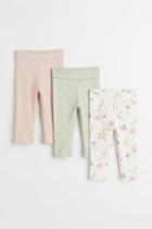 H & M - 3-pack Leggings - Green