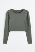 H & M - Drymove&trade; Seamless Sports Top - Green