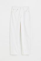 H & M - 90s Baggy Ultra High Waist Jeans - White