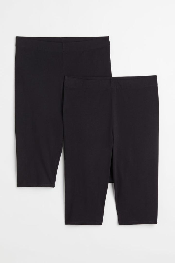H & M - H & M+ 2-pack Bike Shorts - Black
