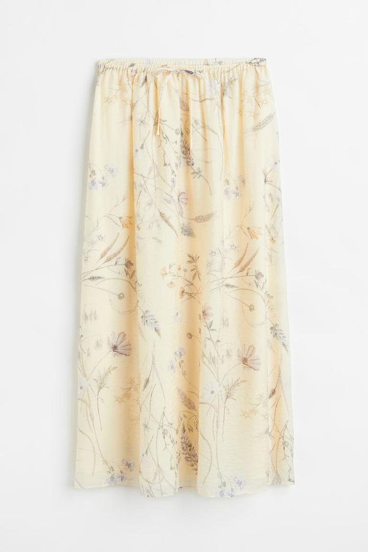 H & M - Calf-length Skirt - Beige