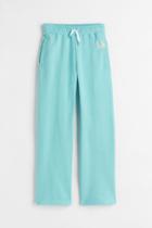 H & M - Wide-leg Joggers - Turquoise