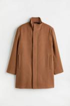H & M - Wool-blend Chimney-collar Coat - Beige