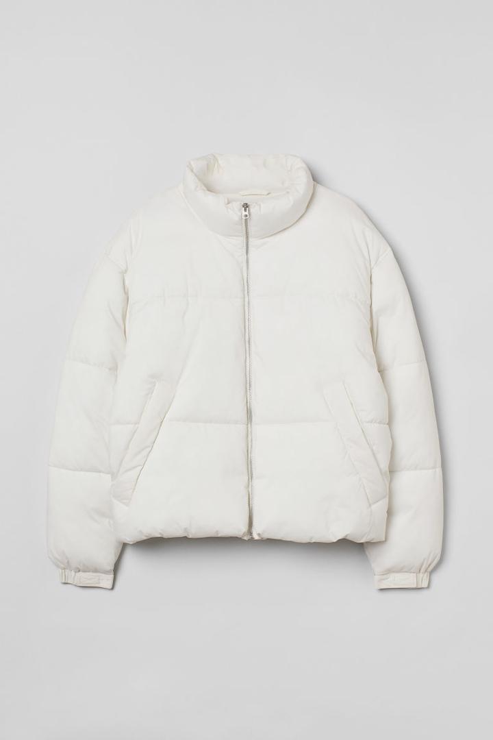 H & M - Quilted Puffer Jacket - Beige