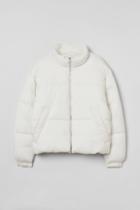 H & M - Quilted Puffer Jacket - Beige