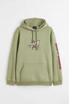 H & M - Regular Fit Hoodie - Green